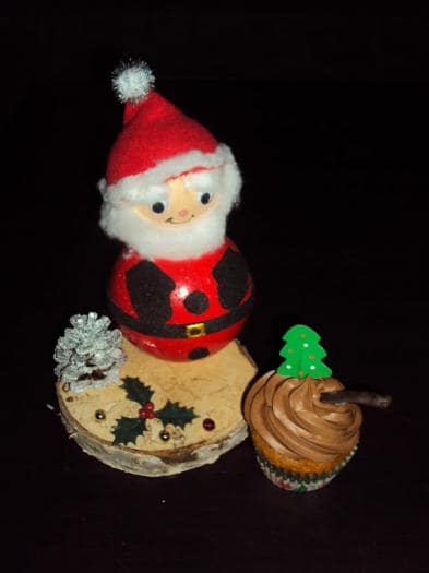 3x Balles Muffin de Noël Bijoux Décoration remorque Décorations de Noël 
